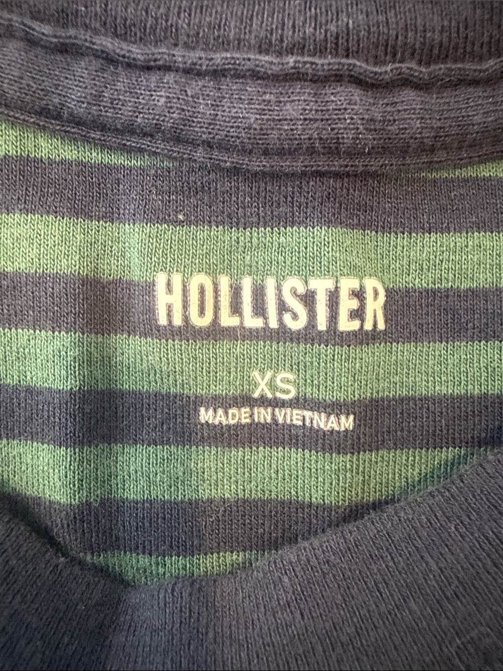Hollister Striped Crop T-Shirt | Size XS - Picture 3 of 4
